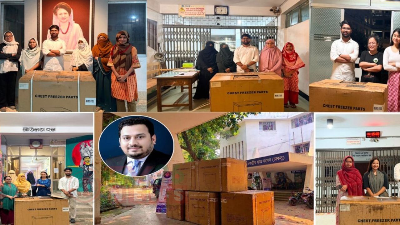 প্রতিমন্ত্রী মীর হেলালের সহযোগিতায় চট্টগ্রাম বিশ্ববিদ্যালয়ের ৫ নারী হলে রেফ্রিজারেটর