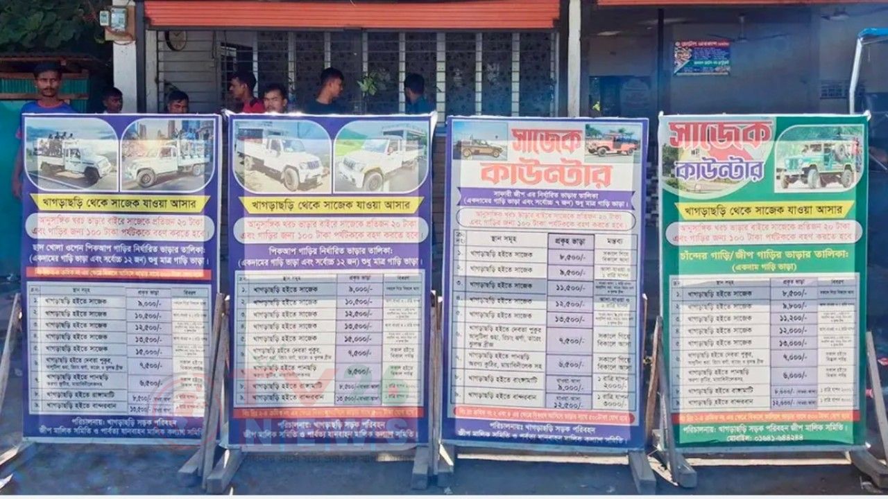 সাজেক যাতায়াতে সাফারি-জিপের ভাড়া বাড়ল ৫০০ টাকা