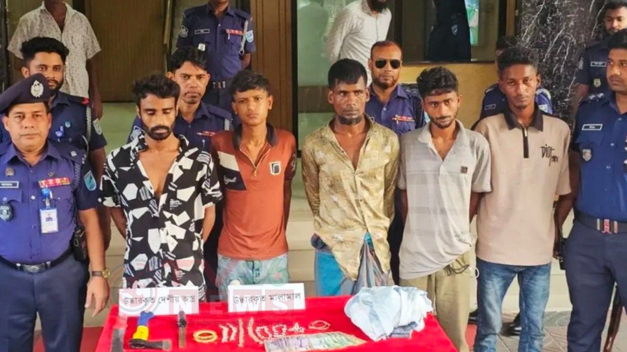 নারায়ণগঞ্জে স্বর্ণের দোকানে ডাকাতি, গ্রেপ্তার ৫