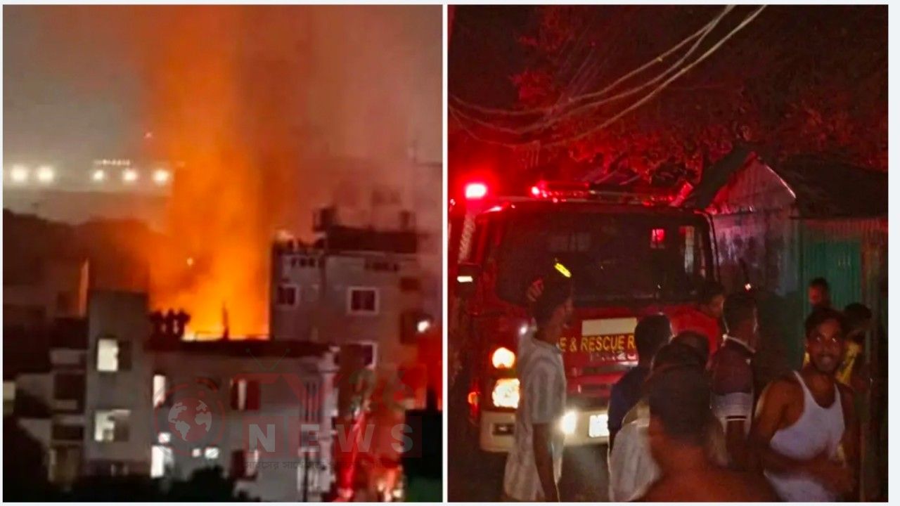 ভৈরবে বসতঘরে আগুন, ফায়ার সার্ভিসের ৪ ইউনিটের প্রচেষ্টায় নিয়ন্ত্রণে