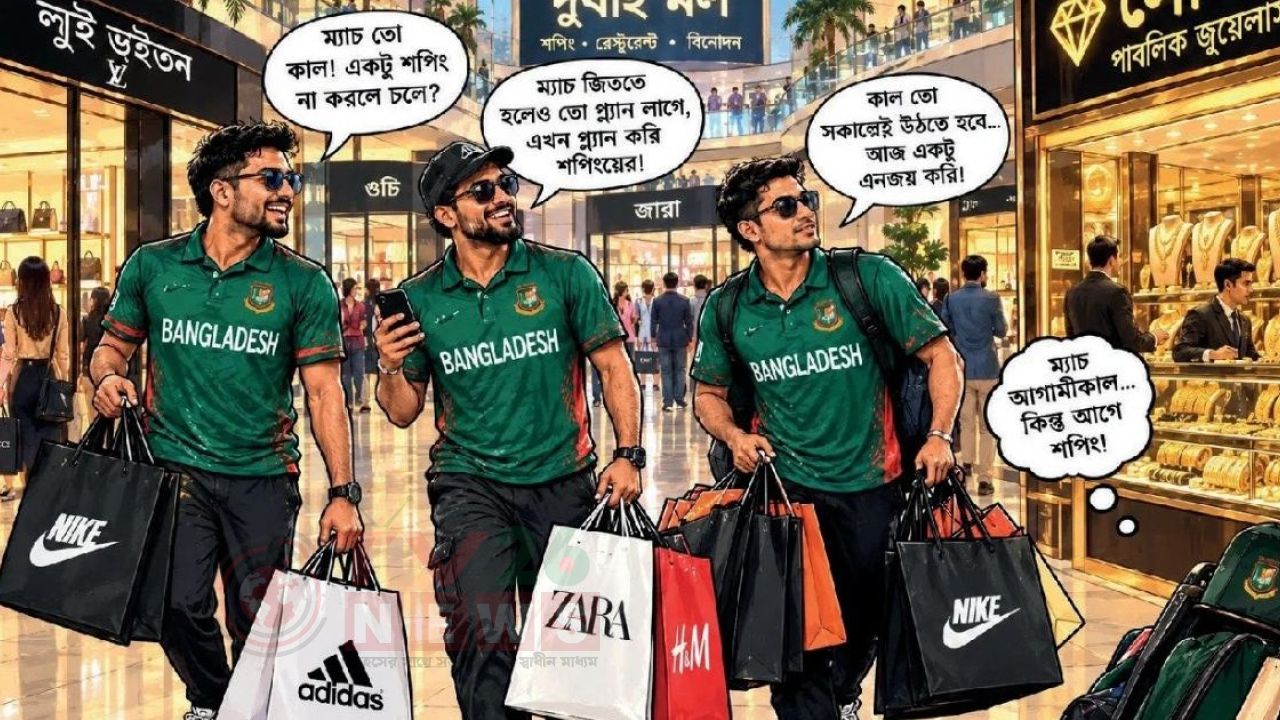 ম্যাচের আগের রাতে শপিংয়ে ক্রিকেটাররা
